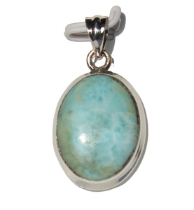 Venta caliente 925 plata esterlina Larimar colgante collar hecho a mano estilo bohemio joyería de piedras preciosas para ajuste de bisel Unisex - Product Image 5