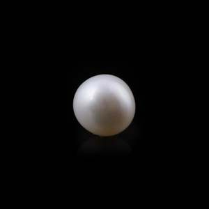 Perle d'eau douce naturelle et perle blanche/dorée naturelle de 3,92 carats, 7-8 mm, type naturel avec imitation de perle de couleur or - Product Image 2