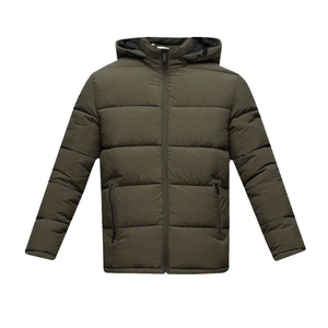 Veste matelassée coupe-vent pour hommes avec capuche en polaire manteaux d'hiver d'extérieur personnalisés veste matelassée pour hommes vente en gros - Product Image 1