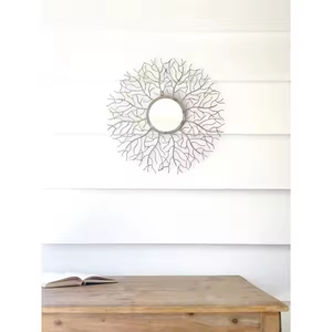Handmade Modern-Style Metal <b>Wall</b> <b>Mirror</b> Accents American Style Plant Root Frame Customizable Shape for Bathroom Decorative <b>Wall</b> - Product Image 2