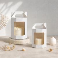 Boîte à cupcakes octogonale personnalisée avec fenêtre transparente et poignée pour l'emballage de pâtisserie