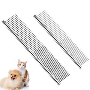 Top qualité chien chat Double face métal rangée dents brosse Instruments vétérinaires - Product Image 4