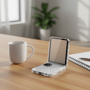 Étui de téléphone pliable en TPU acrylique DAM pour Z Flip 6, protection antichoc, coque transparente intérieure - Product Image 3