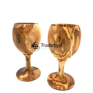 Vaso de vidrio de madera para eventos rústicos Vasos hechos a mano naturales Ideal para decoración de bodas y regalos de Tradebyd - Product Image 1