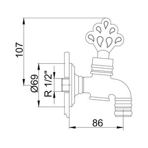 El mejor grifo de baño de estilo otomano tradicional, montaje de un grifo de baño de latón con solo orificio a precio mayorista, diseños especiales - Product Image 4