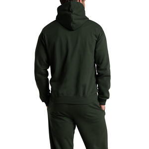 Sweat à capuche personnalisé pour hommes 100% coton Double flanelle Plaid Zipper Design Vintage Stone Washed Street Fashion pour l'hiver - Product Image 2