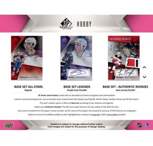 Nouvel arrivage : Grossiste de boîtes de collection de cartes de hockey Upper Deck SP Game Used 2023-24 au prix de gros - Product Image 3