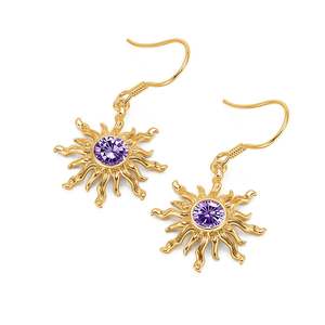 Boucles d'oreilles Jeulia Bohème en Améthyste et Or, Bijou Tendance, Idée Cadeau - Product Image 2