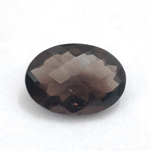 1 Pc de Quartz Fumé Naturel 16x12mm Ovale Damier Coupe 6.6 Cts Iroc Ventes Haute Qualité Smoky Topaze Ovale Gemstone US $4.17 - Product Image 6