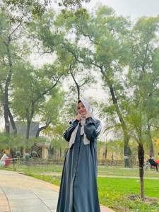 Qualité supérieure Personnalisé Designer Femmes Naqab Manches Longues Burqa Style Ethnique Hijab Mode Islamique Robes Musulmanes Abaya - Product Image 5