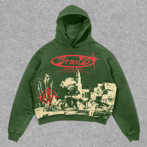 เสื้อฮู้ดผ้าคอตตอน100% มีซิประบายความร้อนสำหรับผู้ชายสำหรับฤดูหนาวพิมพ์ลาย DTG สำหรับฤดูหนาว - Product Image 1