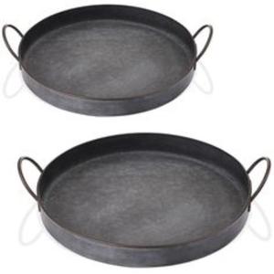 Farmhouse-style Galvanized Metal Serving <b>Tray</b> for Serving Coffee <b>Tea</b> or Snacks While Enhancing Home Decor with Rustic Appeal - Product Image 5