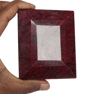 Piedra Preciosa Suelta de Rubí Rojo Natural de Gran Tamaño, Corte Esmeralda, Facetada, 1800 Ct., Calidad Certificada AAA+, Gem230 - Product Image 2