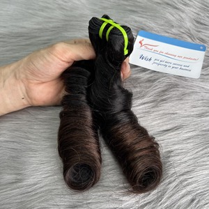 Steam Pouncy cheveux bouclés trame 100% extensions de cheveux vietnamiens bruts couleur naturelle prix de gros grand stock - Product Image 1