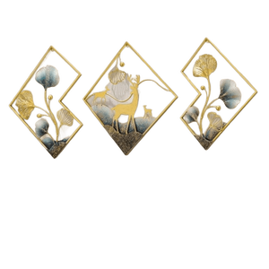 Sculpture murale en métal artisanal multicolore pour décoration de la maison salon dessin chambre à coucher - Product Image 6