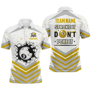 เสื้อเชิ๊ตพิมพ์ลาย3D สำหรับผู้ชายเสื้อทีมบิลเลียดโพลีเอสเตอร์100% สำหรับแข่งขันโต๊ะพูล PBJ-0041โปโล - Product Image 4