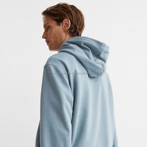 Sudadera con capucha de algodón 100% de gran tamaño para hombre, Jersey grueso de felpa francesa pesada con hombro caído, logotipo personalizado bordado para invierno - Product Image 6