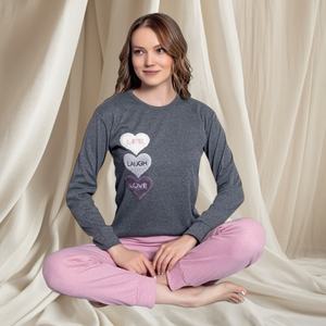 Pijamas de Mujer de la Mejor Calidad, Talla XL, con Cordón, Suaves y Lisos, de Punto, de Poliéster/Algodón, Largos, para Invierno - Product Image 3