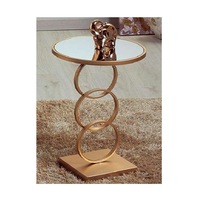 Vente en gros de meubles de style moderne table basse offre aux invités table d'appoint moderne faite maison canapé côté tables décoratives en laiton doré