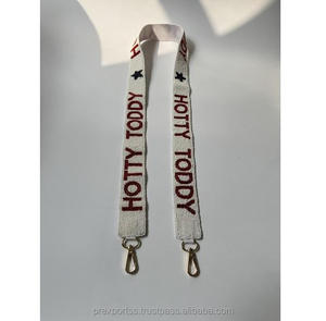 Hoosiers สายลูกปัดแฮนด์เมดสายคล้องไหล่ปักลายเองกระเป๋าคาดตัวลูกปัดดีไซน์แฟชั่น - Product Image 5