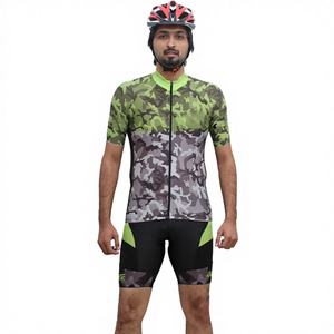 Ensemble de maillots de cyclisme personnalisés avec logo pour hommes, vêtements de vélo respirants, uniforme de VTT et de vélo de route, tissu à séchage rapide, impression par transfert par sublimation - Product Image 1