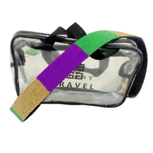 Colorido Mardi Gras cinturón con cuentas bandolera con varias manos declaración monedero correas carnaval diseño Mardi Gras correas con cuentas - Product Image 3