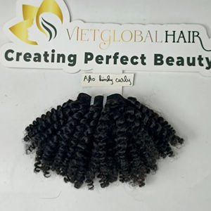 Afro Kinky Curly Hair Los mejores vendedores Doble dibujado 100 Cabello crudo Sin caída Sin enredos Hecho en Vietnam Rizo afro a todo color - Product Image 6