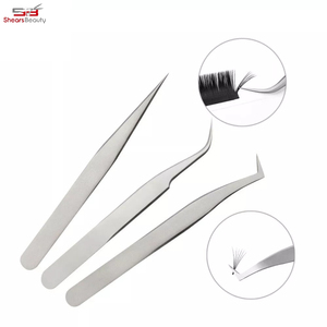 Pincettes d'extension de cils pincettes pour les soins personnels Volume cils à pointe incurvée pincettes en acier inoxydable - Product Image 2