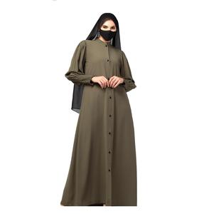 Abaya élégante grande taille pour femmes, vêtements de mode traditionnels musulmans respirants avec design ouvert sur le devant pour une utilisation en extérieur - Product Image 1