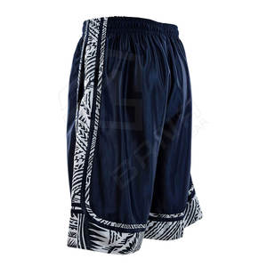 Pantalones cortos de baloncesto de malla para hombre de verano OEM con cordón de poliéster, bolsillos de calle, opción de talla grande - Product Image 3