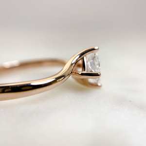 5.5mm Princess Cut Moissanite Engagement <b>Ring</b> | Classic 4-Prong <b>Solitaire</b> | 925 <b>Silver</b> or Solid 10k 14k 18k Gold - Product Image 4