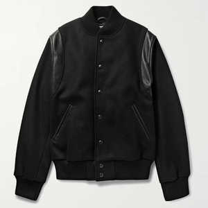 Veste avec broderie d'automne pour hommes et logo personnalisé Fabricant de veste universitaire de haute qualité Veste à col baseball de coupe régulière - Product Image 4