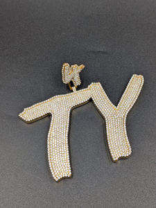 Collier statement hip hop en argent 925 avec pendentif personnalisé en diamant moissanite VVS glacé de luxe - Product Image 3