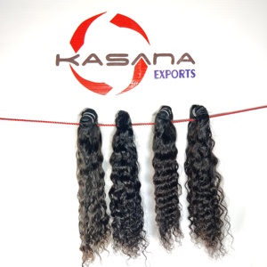 Couleur naturelle 100% cuticule indienne brute alignée traitement manufacturé aucun machine double trame extensions de cheveux humains traités - Product Image 4