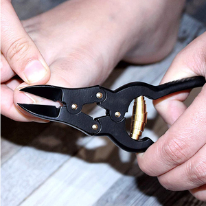 Black Color Coated Double Action Nail Cutter Heavy Duty Sharp Blades Ingrown Toe Nail Cutter With Back <strong>Lock</strong>