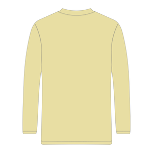 T-shirt à manches longues pour homme, jaune, 100% coton biologique de luxe, col en V, pré-rétréci, certifié GOTS, respirant, coupe ajustée - Product Image 4