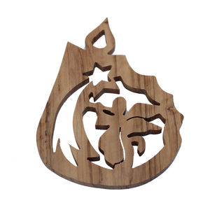 Best Mini Handmade Sustainable Olive Wood Christmas <b>Ornaments</b> Bethlehem Palestine-Reasonable Price Home Decorations Wall Signs - Product Image 1