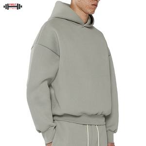 Invierno Streetwear Sudadera con capucha Drop Shoulder French Terry Fleece No String Unisex Alta calidad Oversized Boxy Lined Custom - Product Image 2