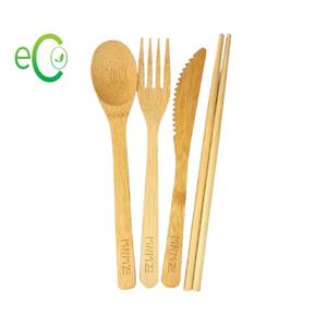Ensemble de couverts en bambou naturel réutilisable/ensemble de couverts en bambou pour une utilisation à la maison à l'hôtel par Eco2go Vietnam - Product Image 2
