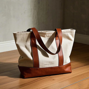 Venta al por Mayor de Bolsas de Tela de Algodón Ecológicas y Duraderas, Bolsa de Compras Reutilizable, Logotipo Personalizado, Moda Vintage, Estética Minimalista - Product Image 1