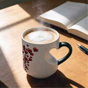 Taza Mágica <span class=keywords><strong>de</strong></span> Cerámica con Forma <span class=keywords><strong>de</strong></span> Corazón que Cambia <span class=keywords><strong>de</strong></span> Color, 11 oz, Termocrómica, Diseño Divertido, Novedosa Taza <span class=keywords><strong>de</strong></span> Café para el Día <span class=keywords><strong>de</strong></span> San Valentín - Product Image 3