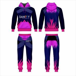 Conjunto Deportivo de 2 Piezas Unisex de Alta Calidad, Chándal de Entrenamiento con Logotipo Personalizado, Ropa Deportiva de Invierno con Capucha y Cremallera Completa, Forro Polar Estampado - Product Image 1
