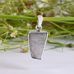 Colgante de Piedra Meteorito de Gema Natural, Colgante de Plata de Ley 925, Joyería Hecha a Mano, Regalo para Ella, Joyería al por Mayor - Product Image 5