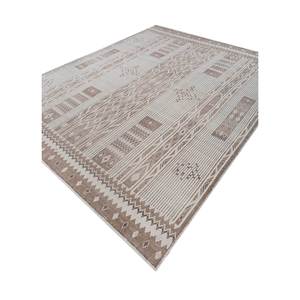 Tapis en polyester noué à la main à motif géométrique Thyme Ivory pour la décoration de la maison, du salon ou du couloir, rectangulaire AKPL-3008 - Product Image 2