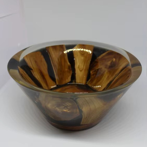 Cuenco de resina hecho a mano, centro de mesa decorativo moderno único, cocina casera elegante, pieza de declaración artesanal elegante - Product Image 1