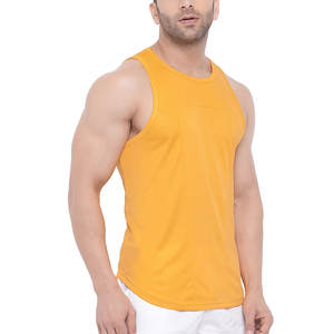 Custom Made Logo Men's Polyester/Cotton Anti-Pilling Tank <b>Top</b> for Gym Fitness Training Seamless <b>String</b> Undershirt Bodybuilding - Product Image 4