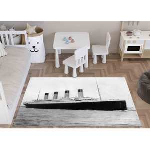 Alfombra Estampada: Diseño Único Saloon, Regalo, Titanic, Interior, Moderna, Delgada, para Escaleras, Alfombra de Terciopelo - Product Image 2