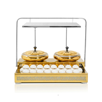 Équipement de cuisine professionnel grande capacité en acier inoxydable chauffe-plats ensemble cintre couvercle utilisé chauffe-plats ensemble de buffet