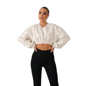 Women's Spring Fall Autumn Winter <b>Short</b> Length Cropped Casual Wear <b>Sweatshirt</b> Plus Size Long <b>Sleeve</b> Fit Pullover Breathable Tops - Product Image 3
