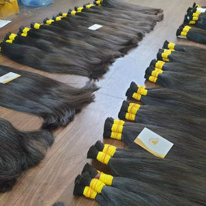 Minh Khang cheveux vendeur Vietnam 150kg naturel noir 100% humain matière première vague Style Extensions en vrac meilleure liste de prix pour bébé - Product Image 1